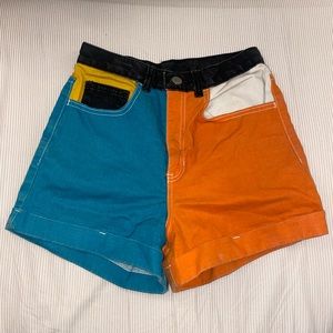 American Apparel color block shorts
